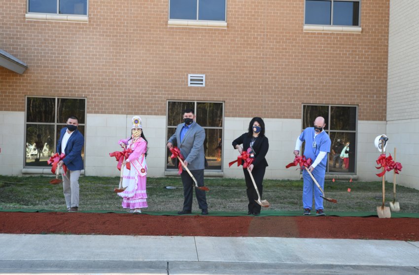 A groundbreaking ceremony was held for a new Choctaw Health Center drive-through on Wednesday.